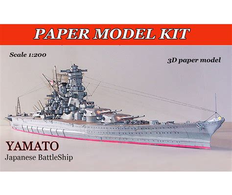 paper model warships papercraft  ship model kit battleship etsy uk