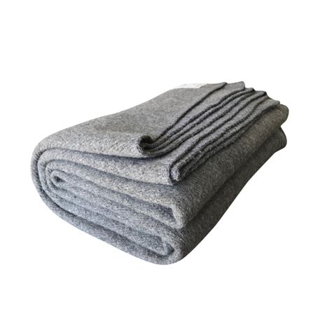 gray wool blanket camp blanket woolly mammoth woolen company