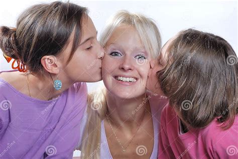 A Mother And Her Daughters Stock Image Image Of Affectionate 18025919