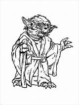 Yoda Coloring Pages Wars Star Printable Boys sketch template