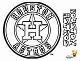 Coloring Baseball Astros Houston Sheet Pages Mlb League Teams Yescoloring American Boss Big Book Kids sketch template