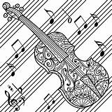 Violin Mandalas Sheets Colorfly Musica sketch template