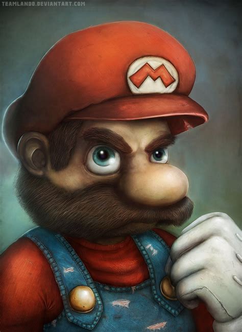 Mario Portrait By Mange And Viggo