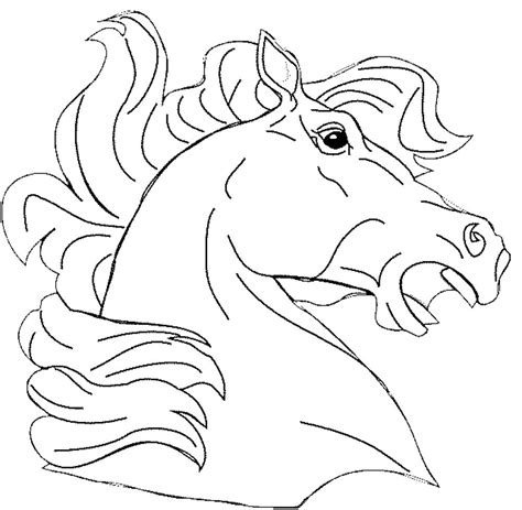 horse head coloring page bestappsforkidscom