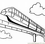 Coloring Monorail Train Pages Crossing Railroad Drawing Color Rail Printable Transport Trains Thecolor Online Disney Land Locomotive Getdrawings Birthday Modern sketch template
