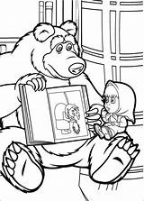 Coloring Bear Pages Masha Kids Printable Print Marsha Coloriage Forkids sketch template