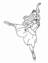 Coloring Pages Dance Dancing Barbie Ballet Kids Print Ballroom Color Toe Printable Getcolorings Button Using sketch template