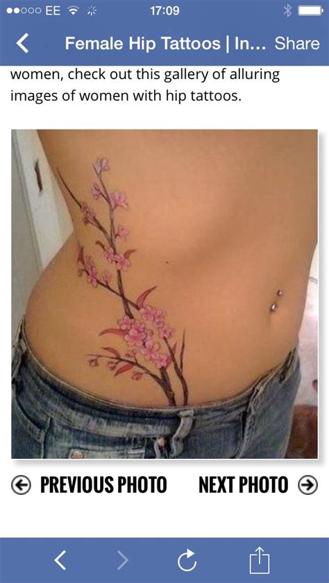 Cherry Blossom And Great Placement Tattoos Lower Back Tattoos Hip