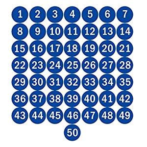 navadeal cm blue  number   adhesive stickers amazoncouk