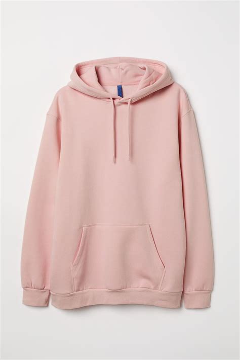 hoodie light pink men hm