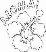 Coloring Flower Aloha Hibiscus Pages Flowers Hawaii Posters Tropical Adult Poster sketch template