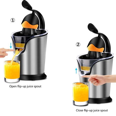 electric citrus juicer sowtech stainless steel squeezer anti drip citrus press ebay