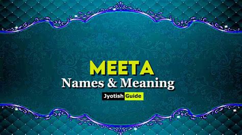 meeta  meaning origin astrology details personality numerology  lucky numbers