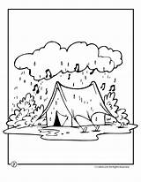 Coloring Rainy Pages Camping Kids Camp Activities Printable Summer Print Colouring Sheets Jr Children Woojr Choose Board Popular sketch template