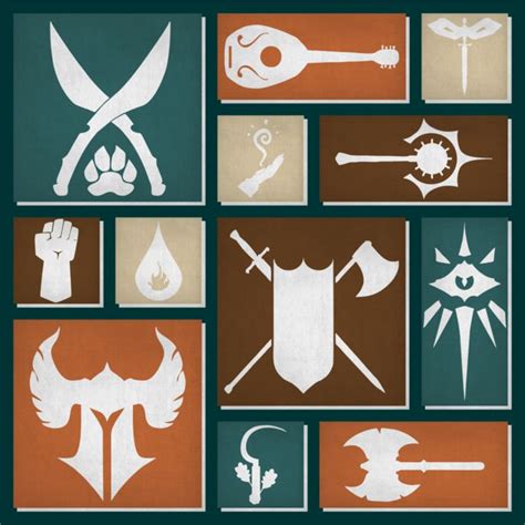 class symbols dungeons  dragons symbols fantasy warrior
