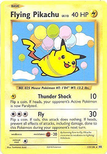 Pokemon Flying Pikachu 110 108 Xy Evolutions Cool
