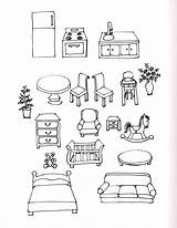 Furniture Paper Doll House Doodle Kids Activities Dollhouse Drawing Choose Board sketch template