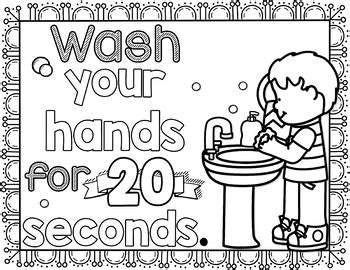 hygiene hand hygiene handwashing coloring pages  home activity