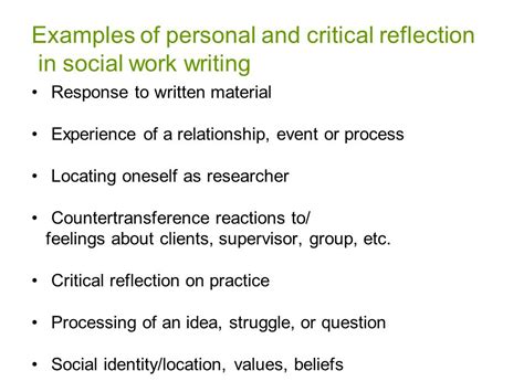 sample  reflective essay  social work rolores blog