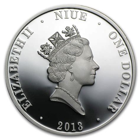 australia niue  dollar silver proof coin  oil discovery queen