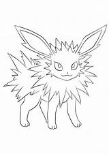 Coloring Pokemon Jolteon Pages Kids Generation Printable Color Original Type Popular Justcolor Perso Deviant sketch template