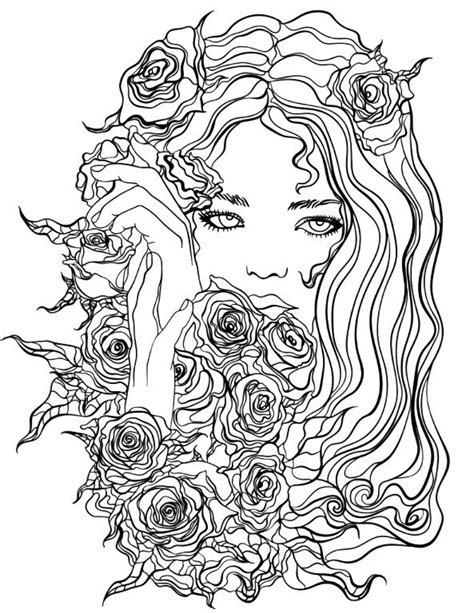 pretty girls coloring pages coloring home