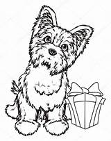 Yorkshire Terrier Dog sketch template