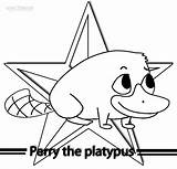 Platypus Coloring Perry Pages Cool2bkids Kids Printable Colors Ferb Disney sketch template