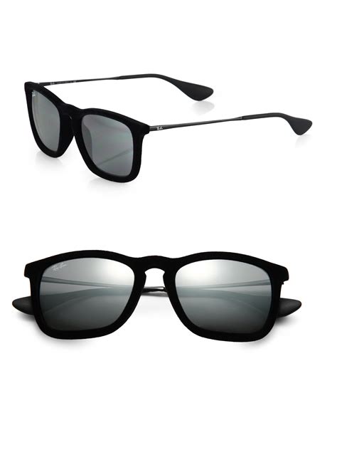 ray ban square keyhole youngster sunglasses  black lyst