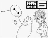 Baymax Coloring Hero Big Hiro Pages Hamada Printable Ecoloringpage sketch template