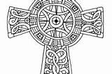 Celtic Coloring Cross Pages sketch template