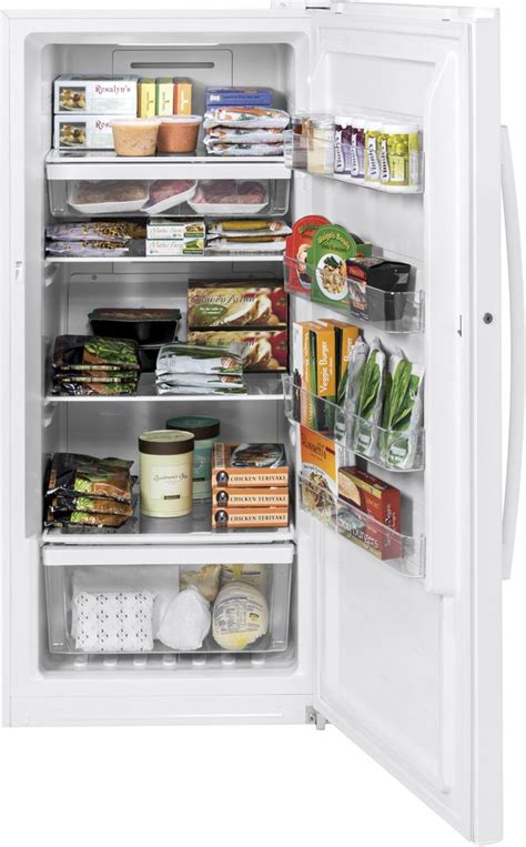 Ge® 14 1 Cu Ft White Upright Freezer Slager Appliances