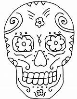 Coloring Dead Pages Printable Skull Color Getcolorings Print sketch template