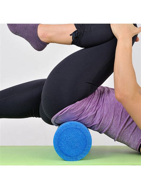 yoga mad 6 massage foam roller blue at john lewis and partners