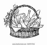 Basket Food Grocery Organic Vector Shopping Illustration Supermarket Shutterstock Coloring Drawn Hand Logo Store Publix Pic Sketch Stock Pages Template sketch template
