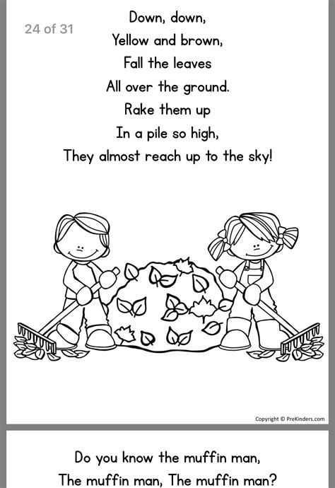 muffin man nursery rhyme sheet coloring pages