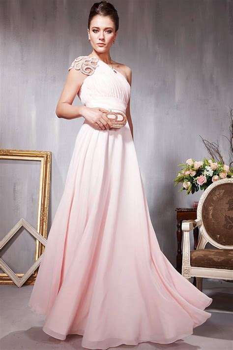 Pink A Line Evening Dress With Embellished By Elliot Claire London