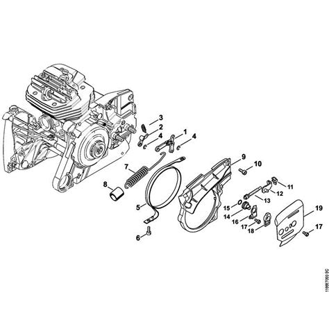 stihl ms  chainsaw ms  parts diagram ms  chain brake
