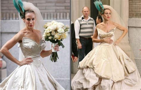 carrie bradshaw s sex and the city vivienne westwood wedding dress is for sale marie claire