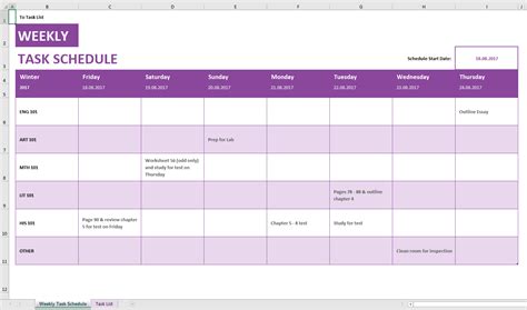 microsoft schedule template doctemplates