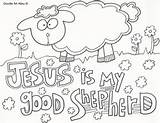 Shepherd Coloring Good Pages Jesus Doodles sketch template