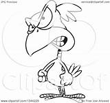 Feisty Bird Toonaday Outline Royalty Illustration Cartoon Rf Clip 2021 sketch template