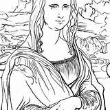 Mona Lisa Coloring Pages Vinci Da Getcolorings Beautiful sketch template