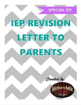iep revision letter  parents letter  parents iep lettering