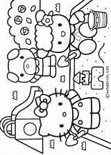 Hello Kitty Coloring Pages Printable Colouring Library Clipart Cartons sketch template