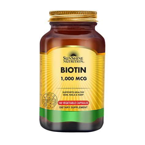 biotin  mcg  tabs sunshine nutrition
