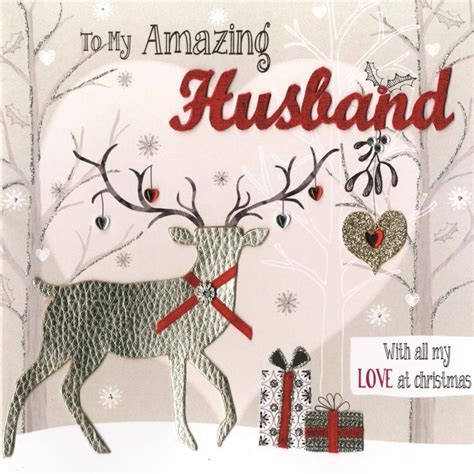 amazing husband special luxury handmade christmas card