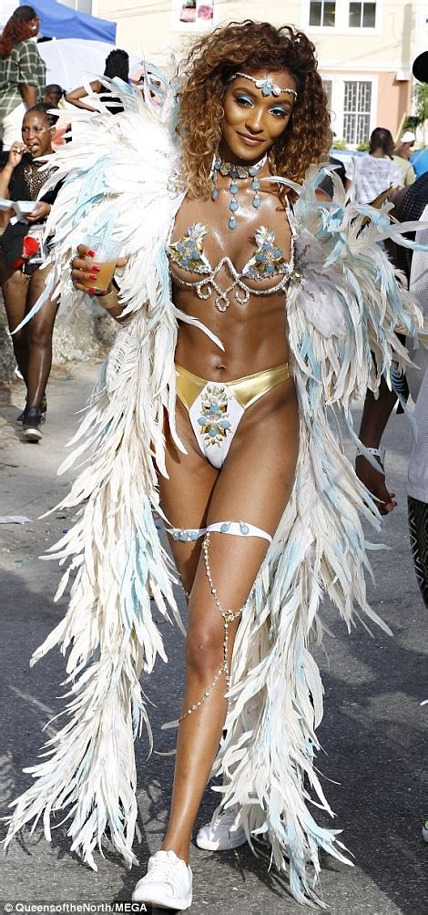 rihanna wears revealing jewel bikini for barbados festival daily mail