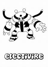 Pokemon Coloring Pages Electivire Colouring Electric Choose Board sketch template