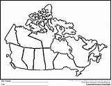 Canada Map Coloring Pages Canadian Colouring Printable Africa Geography Drawing School Kids Color Maps Beaver Continent Worksheets Social Studies States sketch template
